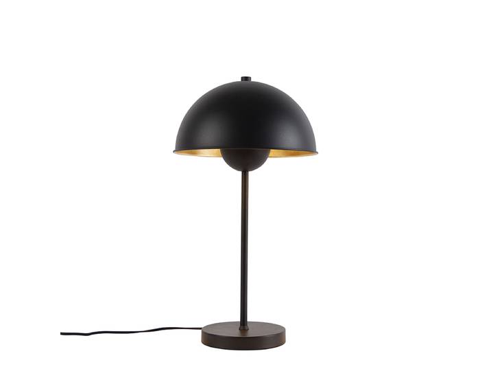 Lampe de table rétro noire avec or - Magnax