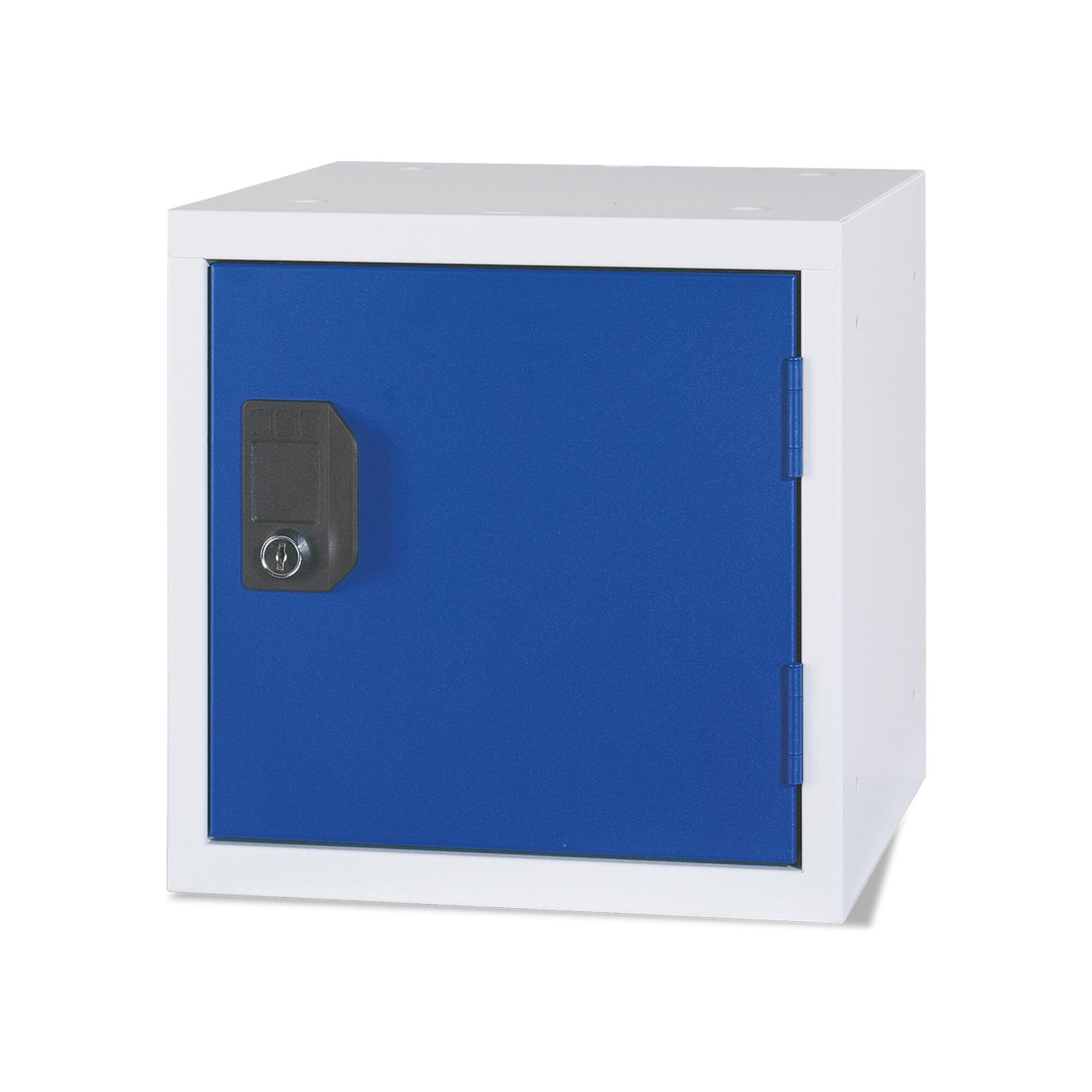 STIER Schließfachwürfel 380 x 380 x 380 mm lichtgrau enzianblau stapelbar (907629)