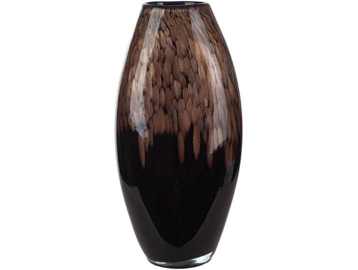 Tischvase GILDE Glass Art, Vase, Lemark , Glas, schwarz , braun (schwarz), B:16cm H:34cm T:10,5cm, Glas, Vasen, Tischvase, Vase, Lemark, Dekovase, Design, Elegant, Modern, Trend, Hingucker