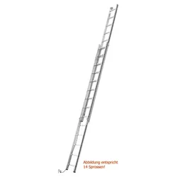 Seilzugleiter Hymer ALU PRO, zweiteilig 2x16 Sprossen Länge 4,53 / 7,63 m
