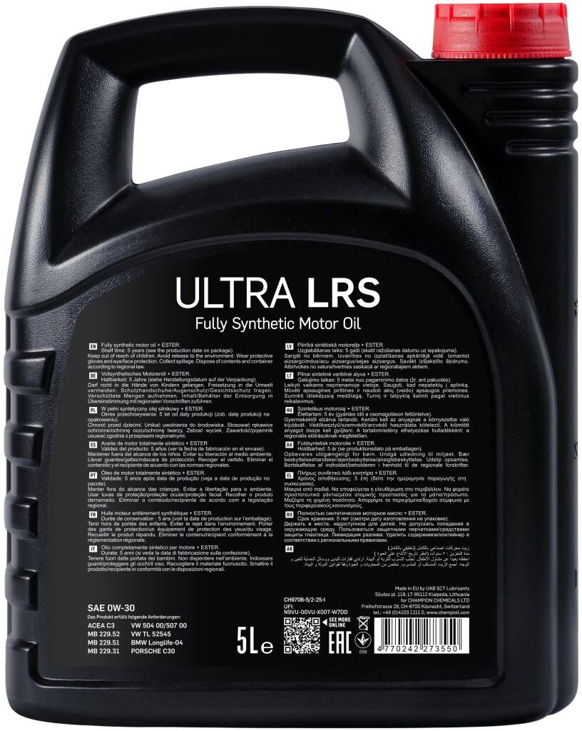 Motoröl CHEMPIOIL Ultra LRS 0W30 5L