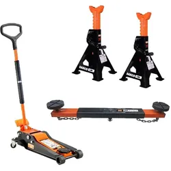 Bahco Wagenheber Rangierwagenheber Set BH13000 3T + Unterstellböcke + Querträger