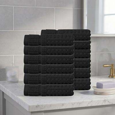 Home Weavers Inc Home Weavers Willow Collection 630GSM Cotton Zero Twist Super Absorbent Wash Cloth - 13x13