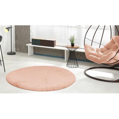 Teppich PADIRO "Rabbit Light 525", beige (creme), H:26mm Ø:120cm, Polyester, Teppiche, Teppich