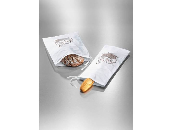 Brotbeutel, 2er-Set, Weiss