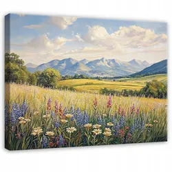 BILDER Blumenwiese Feld Aquarell Wohnzimmer 60x40
