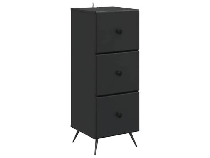 RJPLMFV Schrank mit Einlegeböden, Schwarz, 33 x 34,5 x 90 cm, Verbundholz Kompaktes Design, verstellbare Regale, einfache Wartung, einfache Montage, für Büro oder Zuhause