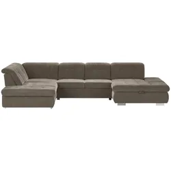 Lounge Collection Wohnlandschaft mit verschiedenen Funktionen Spencer , braun , Maße (cm): B: 382 H: 102 T: 260.0