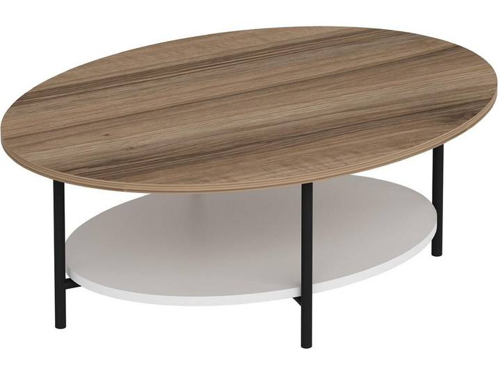 Couchtisch \ Elis\ aus Holz – 90 x 60 x 36 cm – Weißeiche