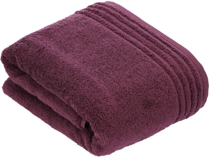 Badetuch VOSSEN Vienna Style Supersoft , lila (hibiscus), B:100cm L:150cm, Walkfrottee, Baumwolle, Handtücher, Badetuch, Supersoft Baumwolle