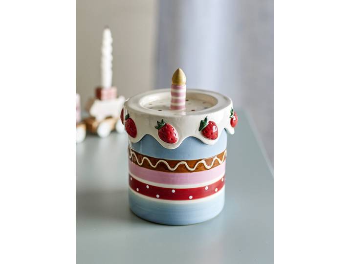 Gefäß mit Deckel Milkya Ø 15cm Multicolor