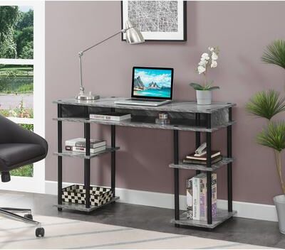 Convenience Concepts Designs2Go No Tools Student Desk with Shelves