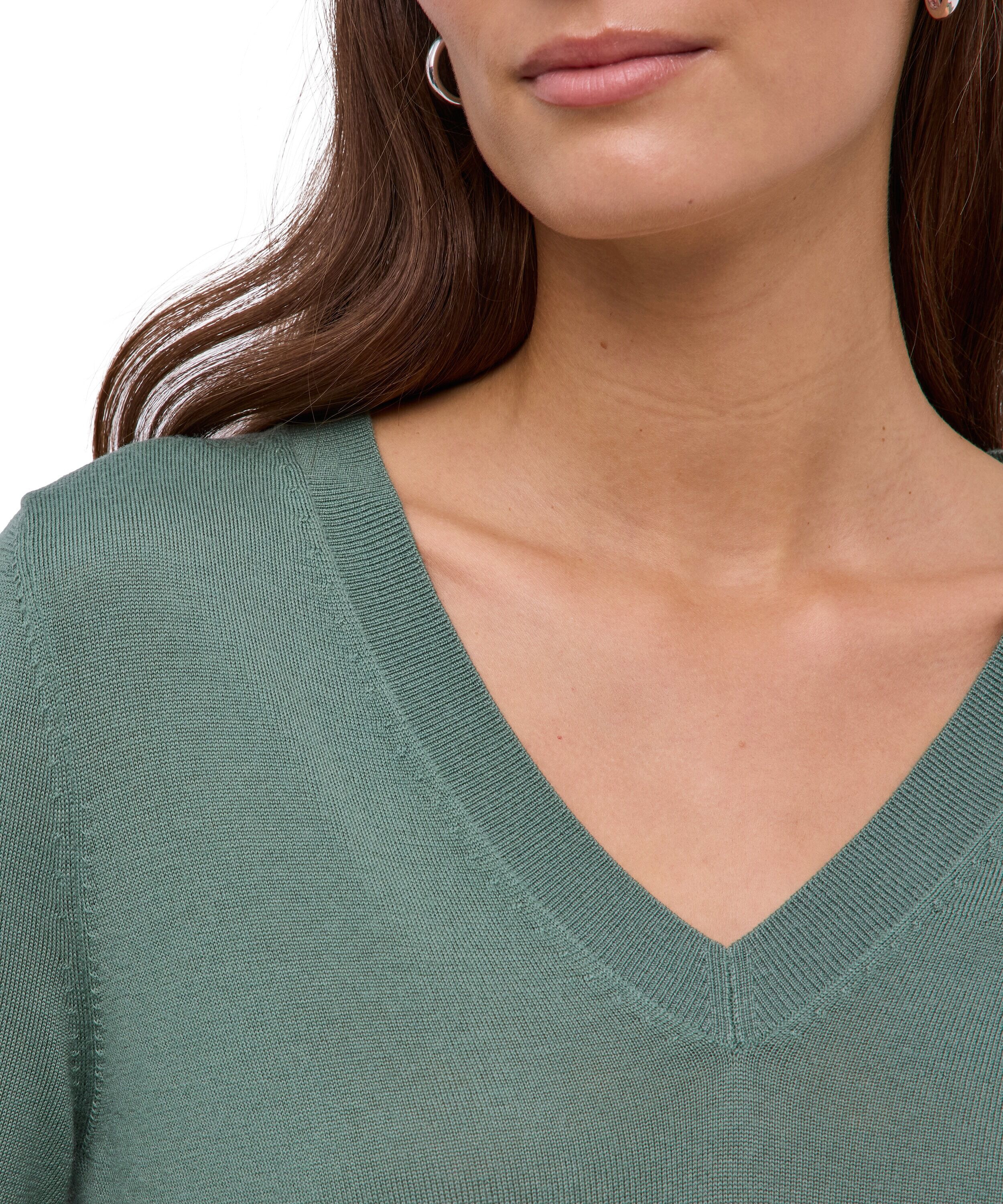 Strickpullover FALKE "Pure Merino Wool", Damen, Gr. M, sea breeze (7496), Pullover Strickpullover