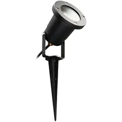 HEITRONIC Erdspieß-Strahler DALIAN, IP44, GU10, neigbar, mit 250cm Anschlusskabel, Anthrazit / klar HEI-500608