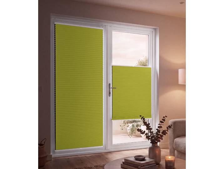 Wabenplissee ohne Bohren für Balkontür 80x210cm
