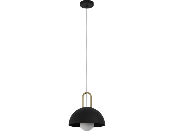 Lustre industriel Calmanera 1 Lumière Acier Noir et Laiton