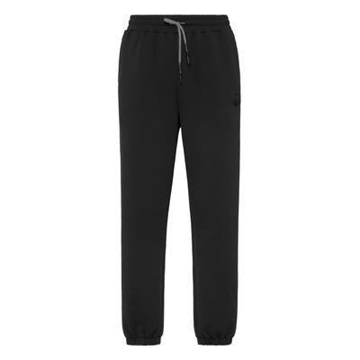 Jogginghose PLEIN SPORT "Jogginghose", Herren, Gr. 5XL, US-Größen, schwarz (02, schwarz), Obermaterial: 95% Polyester, 5% Elasthan, Hosen Jogginghose