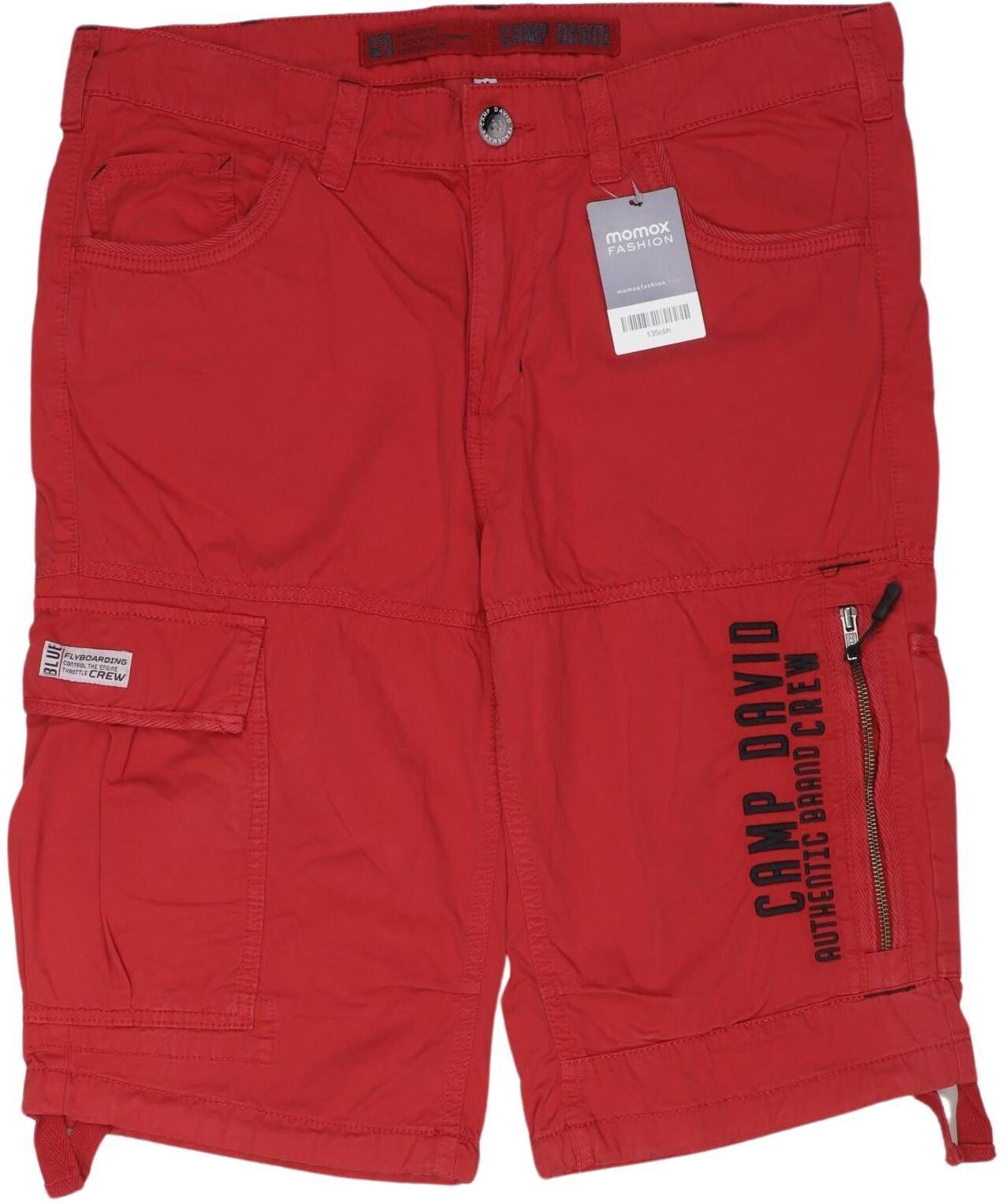 Camp David Herren Shorts, Rot, Gr. M, Baumwolle - Second Hand