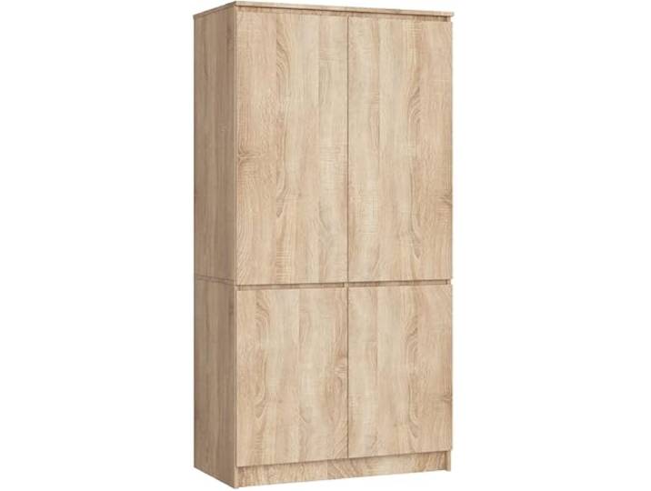 AKORD Schrankaufsatz S90 90 cm Kleiderschrank mit 4 Türen Garderobenerweiterung Erweiterung für einen Kleiderschrank B90 x H180 x T51 cm Gewicht 66,6 kg Sonoma Eiche