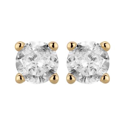 Paar Ohrstecker OROLINO "585/- Gelbgold 2 Brill. 0,25 ct. weiß", gelb, weiß, Ohrringe, Damen, one-size, 0,25, Gold