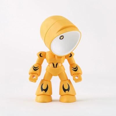 Inspire Select Mini Cartoon Folding LED Desk Lamp Adjustable Dimmable Battery Powered Night Light orange