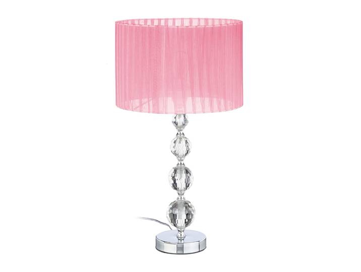 Tischlampe Kristall in Rosa Rosa-Silber