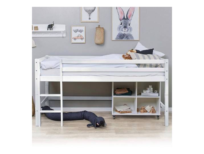 Hoppekids Hochbett ECO Dream MY COLOR (Set, Bett) 90x200, umbaubar in Einzelbett, 4 Farben