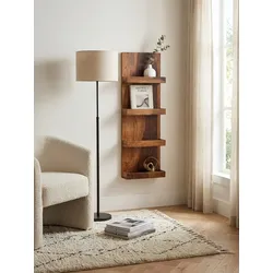 Wandregal Massivholz Modern Stil 30x80x10 cm Groß Schwebend