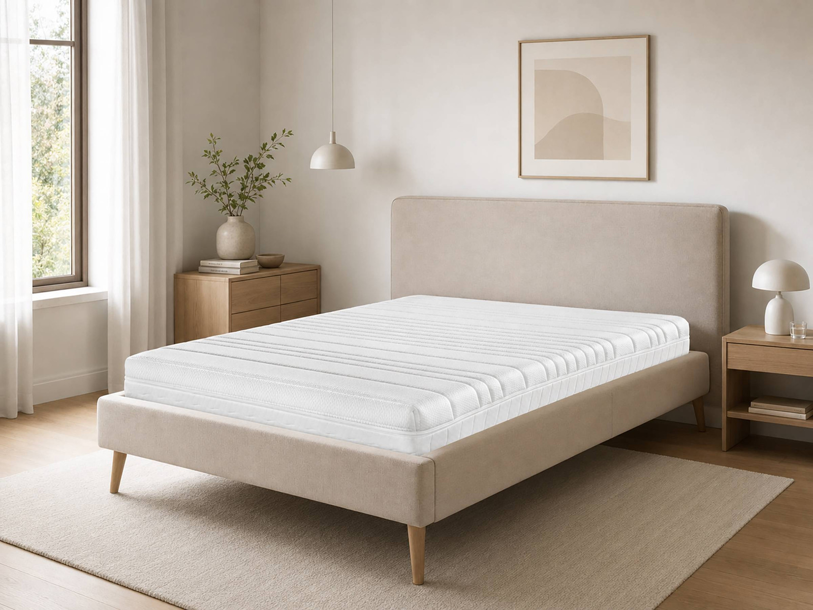 home24 Remia 7-zones koudschuimmatras wit, B/D/H: 90 x 200 x 2 cm