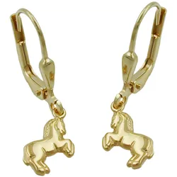 Gallay Ohrbrisur Ohrhänger Ohrringe 25x7mm Pferd 9Kt GOLD