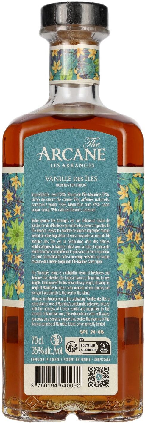 Arcane Rum The Arcane Les Arrangés VANILLE DES ÍLES 35% Vol. 0,7l
