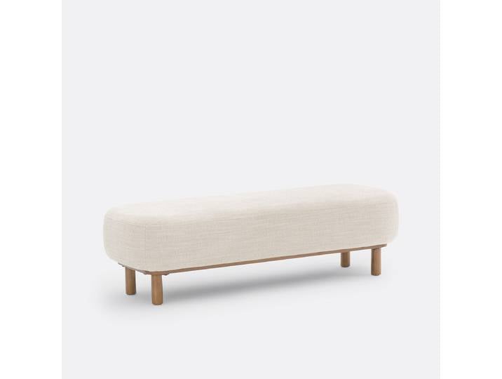 LA REDOUTE Banc ou bout de lit rembourré, en tissu, PAPOO Beige Ecru