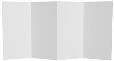 Red Lantern 3 ft. Short White Temporary Cardboard Folding Screen