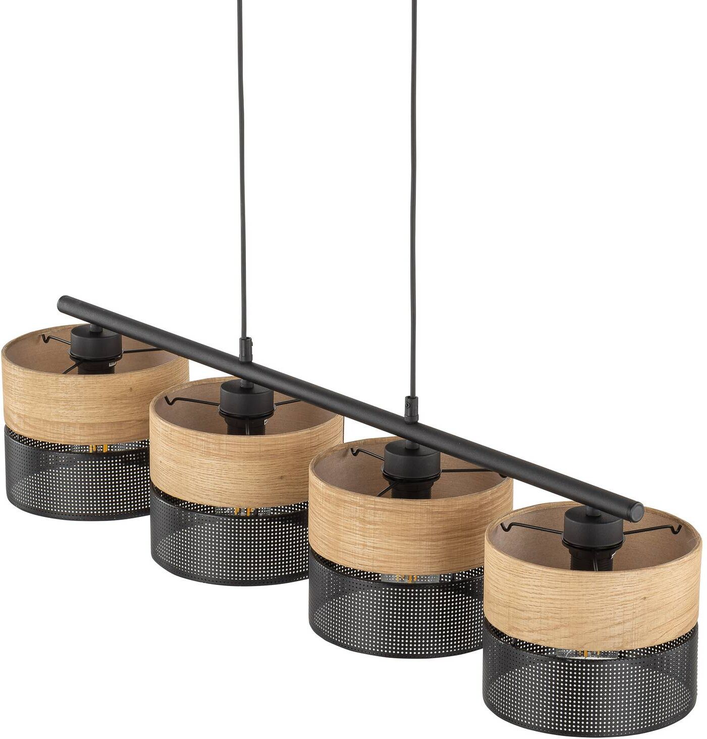 Hängeleuchte Nicol TK Lighting, dimmbar, Holz hell, für Wohn- / Esszimmer, Modern