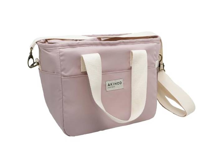 akinod - Lunch Bag 08:17 - Sac Isotherme\, Contenance 7L - Sac Lunch Portable en Bandoulière pour Voyage\, Pique-Nique\, Randonnée\, Déjeuner - Aliments au Frais Pendant 6H - Rose