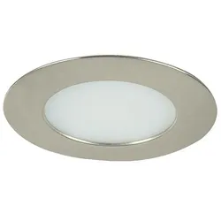 Brumberg LED Einbau-Downlight für Möbel und Holzwerkstoffe, IP44, rund, 12V DC, 7.5W 3000K 525lm 60°, Nickel matt BRUM-12129153