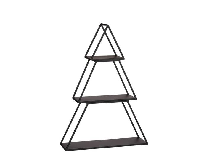 Présentoir à étages noir fer h71xl14xl50cm