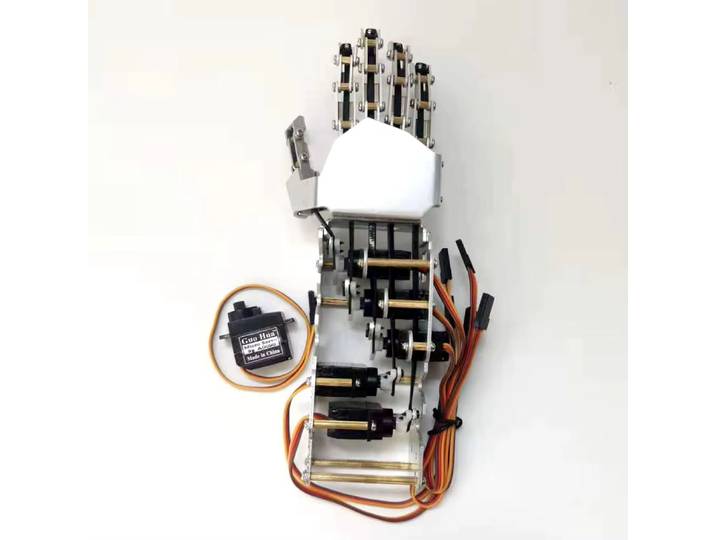 Main humanoïde à 5 degrés de liberté, bras manipulateur en métal à cinq doigts, main gauche ou droite avec servo A0090 pour kit robot DIY, main robot programmable