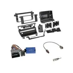 BMW 3er E46 2001-2007 (1 Schalter) Einbauset 2-DIN Radioblende+Lenkradadapter...