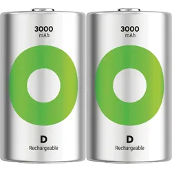 REC 3000 2D - ReCyko, NiMh-Akku, D (Mono), 3000 mAh, 2er-Pack