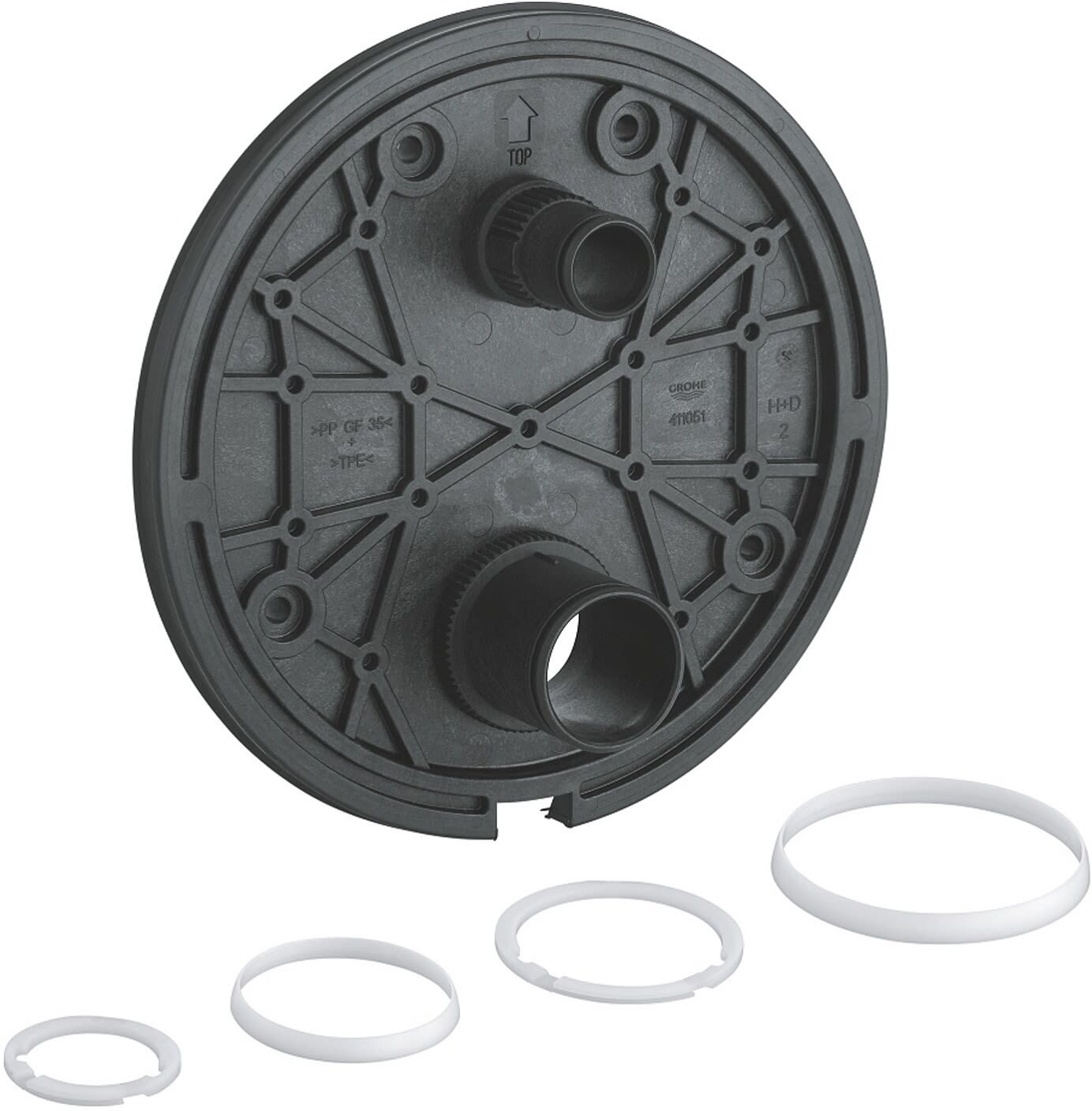 Grohe Grohtherm Cube replacement mounting plate for thermostatic bath mixer 49080000