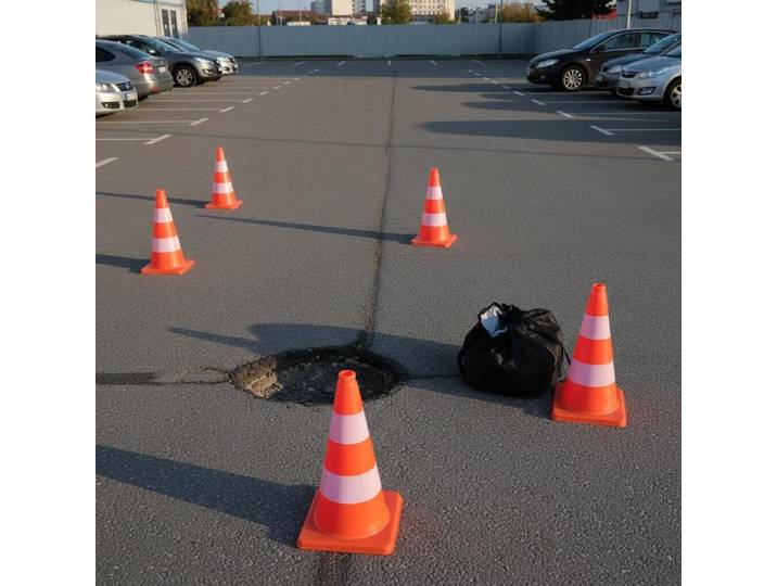 Cônes de sécurité, cônes de signalisation, 4 pièces. Cônes de signalisation pliables, cônes de chantier avec colliers réfléchissants, cônes de signalisation avec sac de rangement, adaptés au contrôle