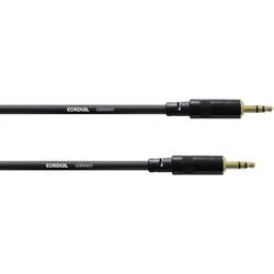 Cordial CFS 0,6 WW Klinke Klinken Verbindungskabel [1x Klinkenstecker 3.5 mm - 1x Klinkenstecker 3.5 mm] 0.60 m Schwarz Flexibel