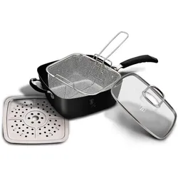 BerlingerHaus Steam pan BH-6554 STEAM COOKER, Pfanne + Kochtopf, Schwarz