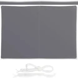 HELLOSHOP26 Rechteckiges Sonnensegel 2 x 3 m grau