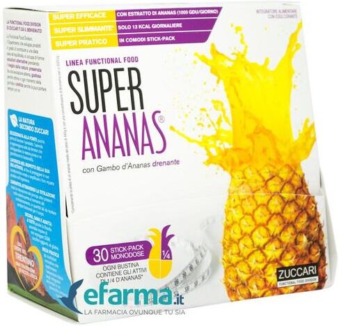 Zuccari Super Ananas Integratore Drenante 30 Stick-Pack
