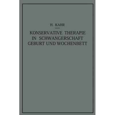 Konservative Therapie in Schwangerschaft, Geburt und Wochenbett, Taschenbuch von Heinrich Kahr, Springer Wien, 978-3-7091-9667-0