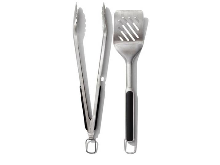 Grillzange Oxo schwarz/silber Edelstahl/Polypropylen T 3.94 cm - Grillzange