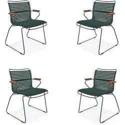 HOUE CLICK Set – 4 Design Gartenstühle mit Armlehnen