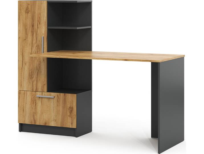 Bureau Vicco Tomy Anthracite/chêne doré 150x59cm\, Model 54579